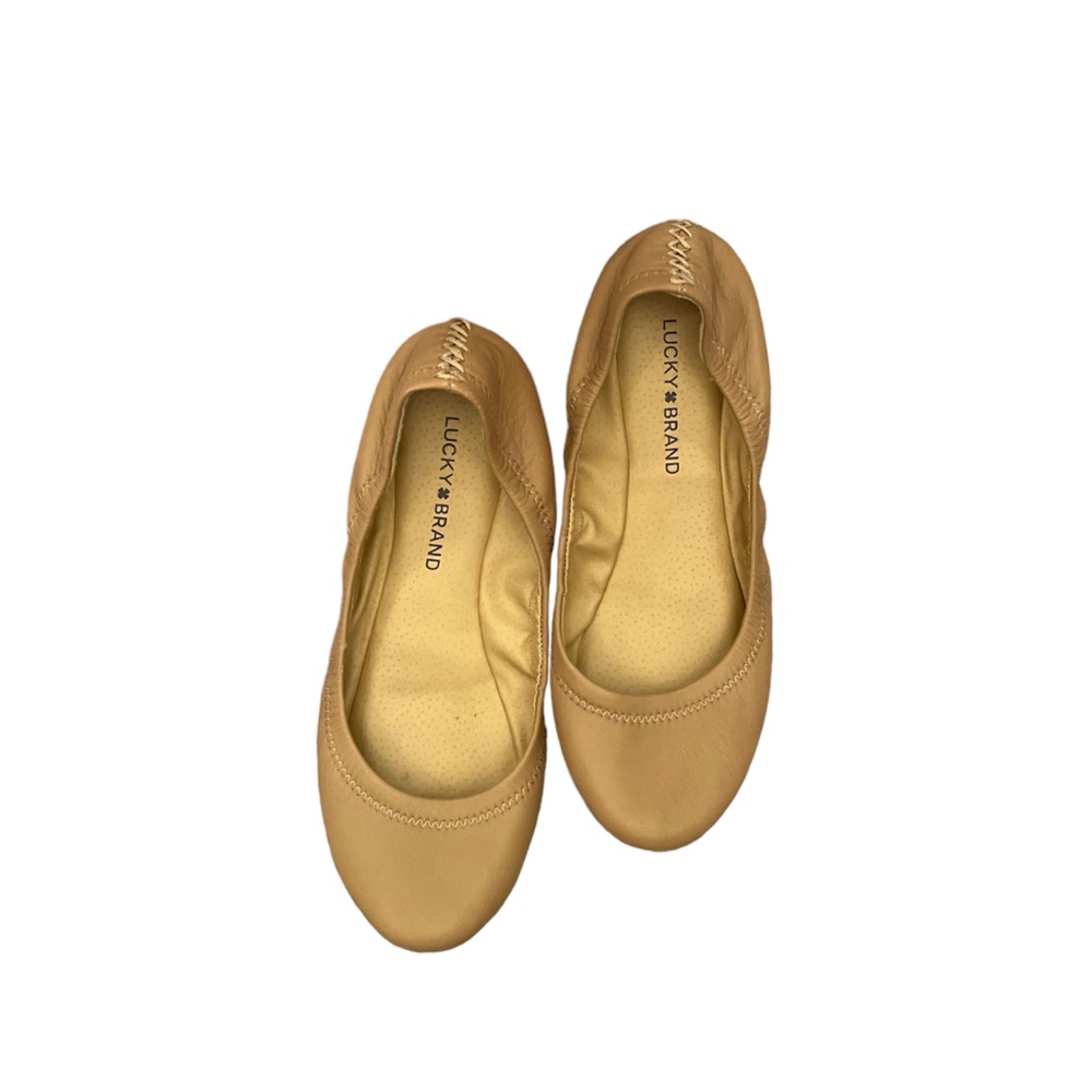 Lucky Brand tan flats 8 comfortable shoes - Picture 1 of 6